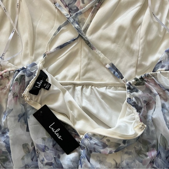 Lulus Ivory Floral Organza Maxi Dress Size XL New With Tags! - Picture 9 of 9